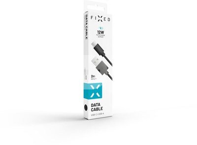 FIXED Long Cable USB/USB-C 2m, Black