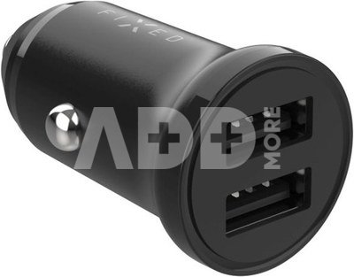FIXED Dual USB Car Charger 15W, Black | Fixed