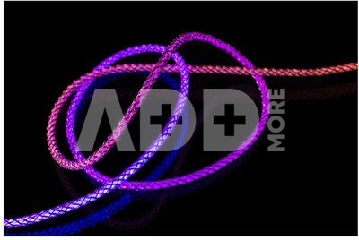 Fixed | Glowing Charging Cable USB-C/USB-C, PD support, Rainbow | FIXDLED-CC-RA