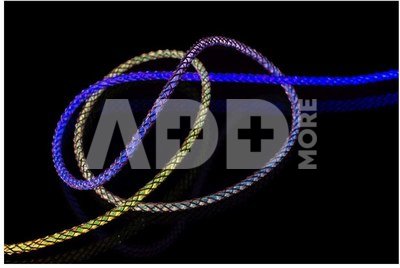 Fixed | Glowing Charging Cable USB-C/USB-C, PD support, Rainbow | FIXDLED-CC-RA