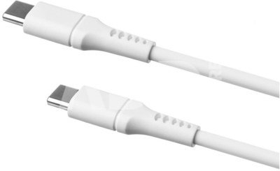 FIXED Liquid Silicone Cable USB-C/USB-C, 1,2m, 60W, White