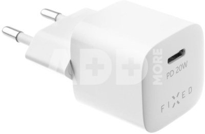FIXED Mini USB-C Travel Charger 20W, White