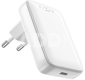 FIXED Slim USB-C Travel Charger, GaN, PD support, 30W, White