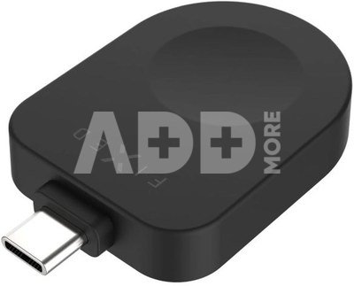 Fixed USB-C Charging Adapter for Apple Watch compatible with Powerstation Uni, Black