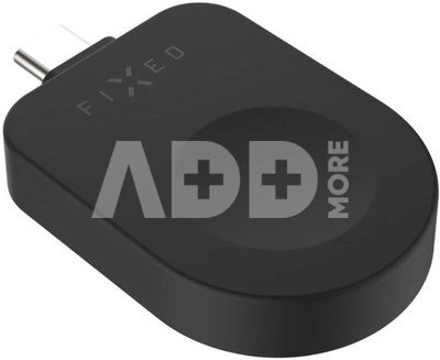 Fixed USB-C Charging Adapter for Apple Watch compatible with Powerstation Uni, Black