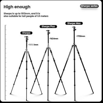 Fotopro Sherpa Carbon Statief Zwart