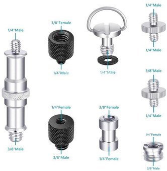 Neewer 16 Pieces Tripod Screw Adapter Converter