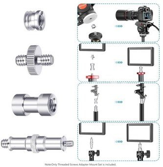 Neewer 16 Pieces Tripod Screw Adapter Converter