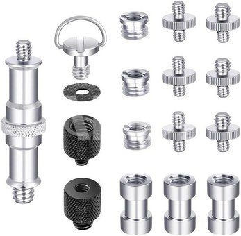 Neewer 16 Pieces Tripod Screw Adapter Converter