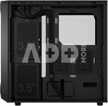 Fractal Design Focus 2 Black TG Clear Tint, Midi Tower, Power supply included No