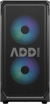 Fractal Design Focus 2 RGB Black TG Clear Tint, Midi Tower, Power supply included No