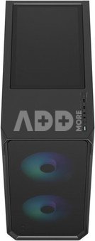 Fractal Design Focus 2 RGB Black TG Clear Tint, Midi Tower, Power supply included No