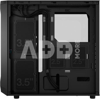 Fractal Design Focus 2 RGB Black TG Clear Tint, Midi Tower, Power supply included No