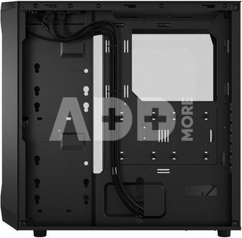 Fractal Design Focus 2 RGB Black TG Clear Tint, Midi Tower, Power supply included No