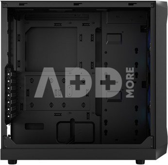 Fractal Design Focus 2 RGB Black TG Clear Tint, Midi Tower, Power supply included No