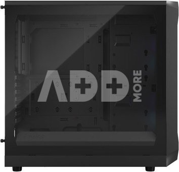 Fractal Design Focus 2 RGB Black TG Clear Tint, Midi Tower, Power supply included No