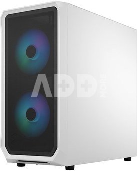 Fractal Design Focus 2 RGB White TG Clear Tint, Midi Tower, Power supply included No