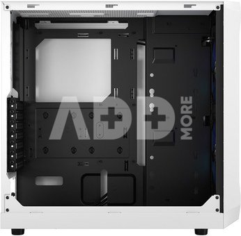 Fractal Design Focus 2 RGB White TG Clear Tint, Midi Tower, Power supply included No