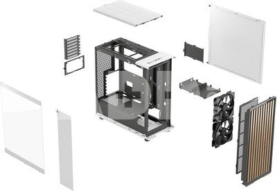 Fractal Design North Chalk White TG Clear Tint