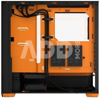 Fractal Design Pop Air RGB Orange Core TG Clear Tint, ATX, mATX, Mini ITX, Power supply included No