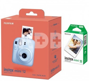 Momentinis fotoaparatas Fujifilm instax mini 12 PASTEL BLUE+instax mini glossy (10pl)
