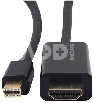 Gembird Cable Mini DisplayPort to HDMI 1.8 m, Black, HDMI, Mini DisplayPort