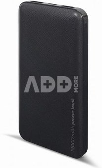 Gembird | PB10-02 | Power Bank | 10000 mAh | 2 x USB-AF | Black