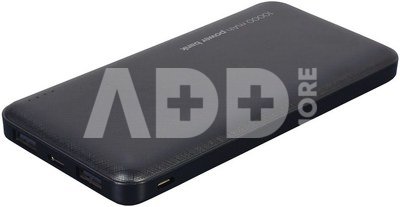 Gembird | PB10-02 | Power Bank | 10000 mAh | 2 x USB-AF | Black
