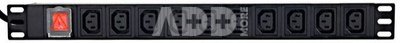 PDU 10xC13 1U 16A C19 2m