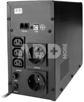 Energenie UPS with USB and LCD display, 1200 VA, black