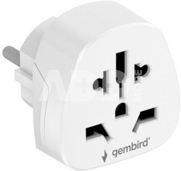 Gembird A-AC-EUMINTF World to EU power adapter plug, 15 A | Gembird