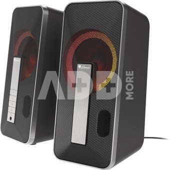 Genesis Computer Speaker Helium 100BT RGB Gaming Speakers, Bluetooth, Silver/Black