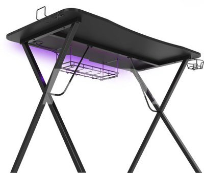 Genesis Holm 200 RGB Gaming Desk, Black