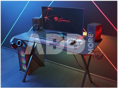 Genesis Holm 200 RGB Gaming Desk, Black