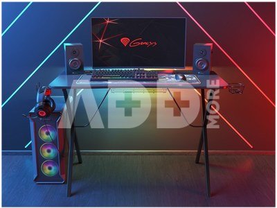 Genesis Holm 200 RGB Gaming Desk, Black