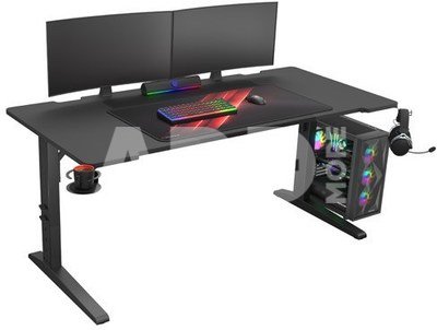 Genesis | Modular Gaming Desk | Holm 160 RGB | Anthracite Black