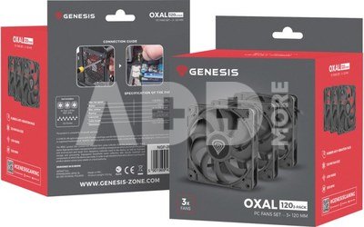 Genesis | Oxal 120 | Black | Case fan