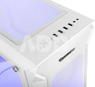 Genesis PC Case IRID 505 ARGB Side window, White, Midi Tower, Power supply included No