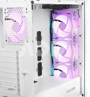 Genesis PC Case IRID 505 ARGB Side window, White, Midi Tower, Power supply included No