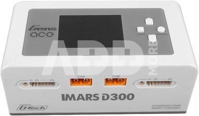 Gens Ace IMARS D300 G-Tech Channel AC/DC 300W/700W RC Battery Charger-EU White