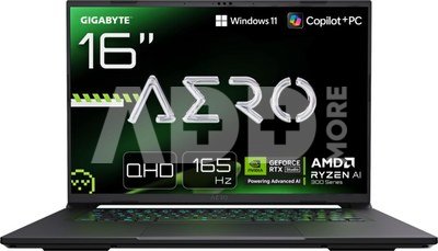 Gigabyte AERO X16 1WH-93EEC64AH 16" QHD AMD R7 350/32GB/1TB/RTX 5070/Win11 Home/ENG kbd/Black-Gray/2Y Warranty | Gigabyte