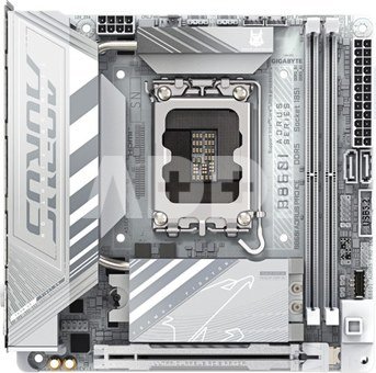 Gigabyte B860I AORUS PRO ICE | Processor family Intel | Processor socket LGA1851 | DDR5 | Supported hard disk drive interfaces SATA, M.2 | Number of SATA connectors 2