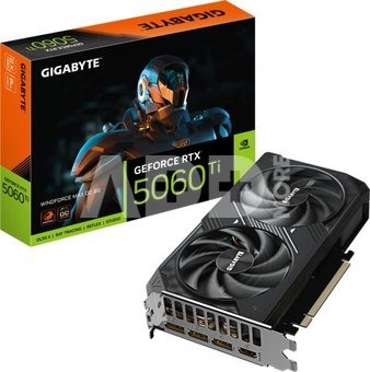Gigabyte GeForce RTX 5060 Ti WINDFORCE MAX OC 8G | NVIDIA | 8 GB | GeForce RTX 5060 Ti | GDDR7 | HDMI ports quantity 1 | PCI-E 5.0