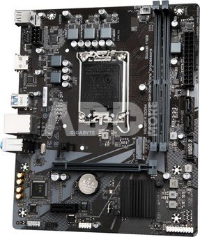 Gigabyte H610M K DDR4 1.0 M/B Processor family Intel, Processor socket LGA1700, DDR4 DIMM, Memory slots 2, Supported hard disk drive interfaces  SATA, M.2, Number of SATA connectors 2, Chipset Intel H610 Express, Micro ATX