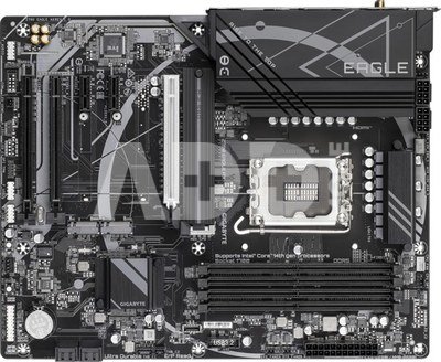 Gigabyte Z790 EAGLE AX | Processor family Intel | Processor socket LGA1700 | DDR5 DIMM | Supported hard disk drive interfaces SATA, M.2 | Number of SATA connectors 4