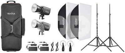 Godox Litemons LA200R K2 RGB LED Video Light 2 light kit (Black)