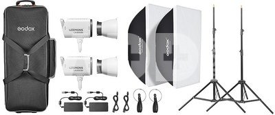 Godox Litemons LA300Bi Bi color LED Video Light 2 light kit
