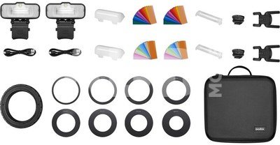 Godox Macro Ring Flash Two Light Kit MF 12