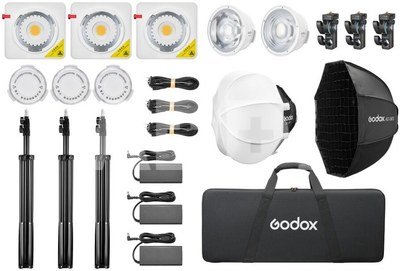 Godox ML100BI KIT3 Portable LED Light KIT (WithV mount Holding Handle)