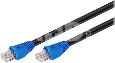 Goobay CAT 6 Outdoor Patch Cable, U/UTP, 20 m, Black
